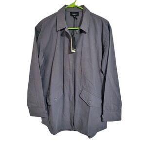 MONROW Women's Gray Vintage Shirt Jacket Shacket Gray Size XS Cotton